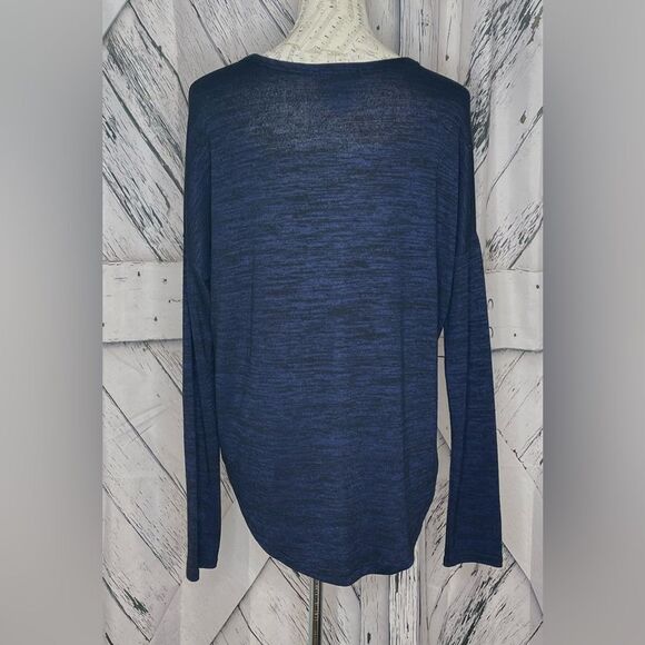 Rag & Bone Black/Blue Dolman Sleeve High Low Sweater M - Picture 5 of 8